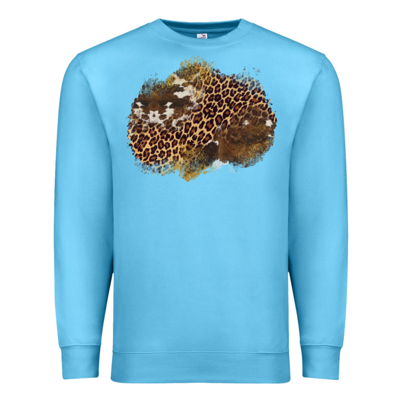 Leopard Cowhide Glitter Patches Premium Sweatshirt by Artiststas | Teevron