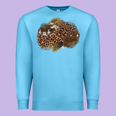 Leopard Cowhide Glitter Patches Premium Sweatshirt Designed By Artiststas