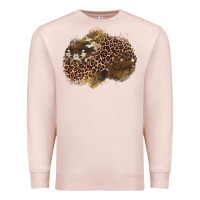 Pale Pink leopard cowhide glitter patches Premium Sweatshirt - Artiststas