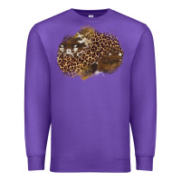 Purple leopard cowhide glitter patches Premium Sweatshirt - Artiststas