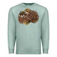 Seafoam leopard cowhide glitter patches Premium Sweatshirt - Artiststas