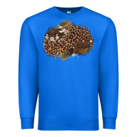 True Royal leopard cowhide glitter patches Premium Sweatshirt - Artiststas