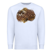 White leopard cowhide glitter patches Premium Sweatshirt - Artiststas