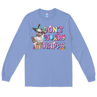 Colony Blue Don't worry be happy Easter Long Sleeve Tee - CowGirlArtShop