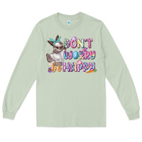 Matcha Don't worry be happy Easter Long Sleeve Tee - CowGirlArtShop