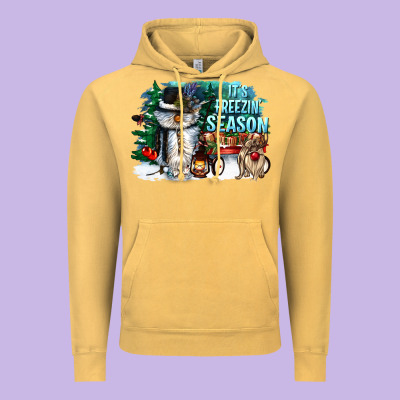 Its Freezin Season Vintage Hoodie Designed By Cowgirlartshop