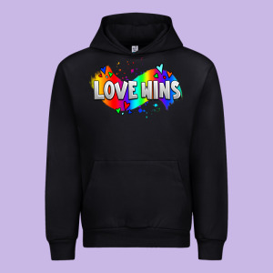 Love Wins Pride Lgbtq Urban Hoodie Designed By Adodesignshop