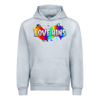 Heather Grey love wins pride lgbtq Urban Hoodie - AdoDesignShop
