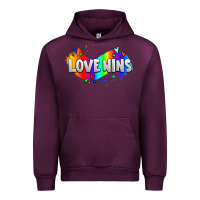 Mauve Wine love wins pride lgbtq Urban Hoodie - AdoDesignShop