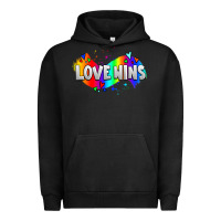 Pigment Black love wins pride lgbtq Urban Hoodie - AdoDesignShop