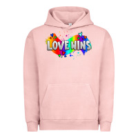 Pigment Salmon love wins pride lgbtq Urban Hoodie - AdoDesignShop