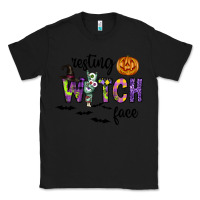 Black Resting Witch Face Classic Tee - CowhideDigitalArt