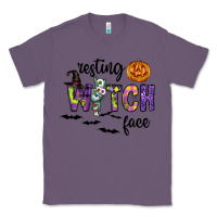 Lavender Resting Witch Face Classic Tee - CowhideDigitalArt