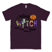 Plum Resting Witch Face Classic Tee - CowhideDigitalArt