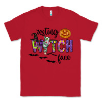 Red Resting Witch Face Classic Tee - CowhideDigitalArt