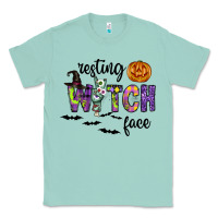 Seafoam Resting Witch Face Classic Tee - CowhideDigitalArt