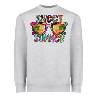 Heather Grey Sweet Summer Heavyweight Sweatshirt - CowhideDigitalArt