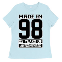 Baby Blue Made in 98 22 Years Of Awesomeness Ladies Tee - Bettercallsaul