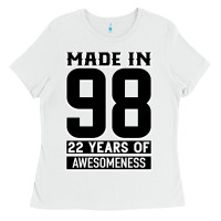 White Made in 98 22 Years Of Awesomeness Ladies Tee - Bettercallsaul