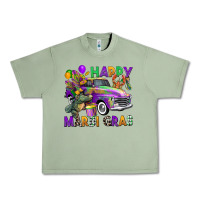 Oil Green happy mardi gras truck Urban Heavy Tee - CowGirlArtShop