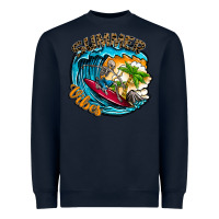 Navy Summer Vibes Heavyweight Sweatshirt - CowhideDigitalArt