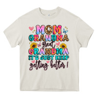 Cream mom grandma great grandma it's just keeps getting Heavy Core Tee - Artiststas