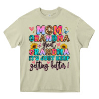 Mom Grandma Great Grandma It's Just Keeps Getting Heavy Core Tee | Teevron
