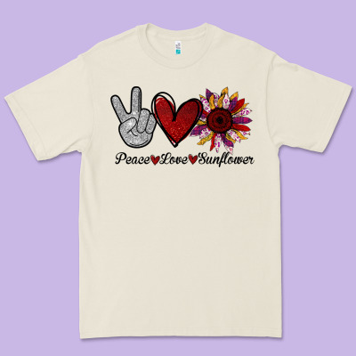 Peace Love Sunshine Sunflower Premium Tee Designed By Bettercallsaul