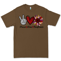 Cacao Peace Love Sunshine Sunflower Premium Tee - Bettercallsaul