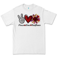 White Peace Love Sunshine Sunflower Premium Tee - Bettercallsaul