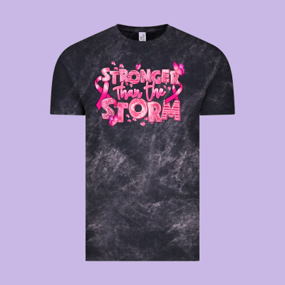 Stronger Than The Storm Breast Cancer Vintage Tee Designed By Ranaportraitstore