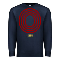 Navy K Love 0 Premium Sweatshirt - FloraArt