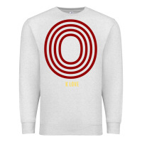 Oatmeal Heather K Love 0 Premium Sweatshirt - FloraArt