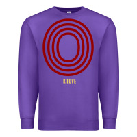 Purple K Love 0 Premium Sweatshirt - FloraArt