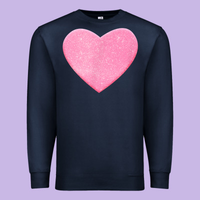 Valentines Pink Heart Premium Sweatshirt Designed By Floraart