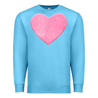 Ocean Blue Valentines Pink Heart Premium Sweatshirt - FloraArt