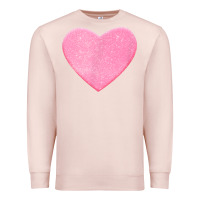 Pale Pink Valentines Pink Heart Premium Sweatshirt - FloraArt