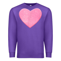 Purple Valentines Pink Heart Premium Sweatshirt - FloraArt