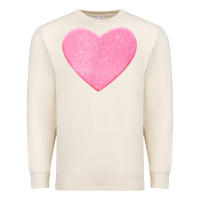 Sandshell Valentines Pink Heart Premium Sweatshirt - FloraArt