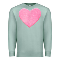 Seafoam Valentines Pink Heart Premium Sweatshirt - FloraArt