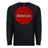 Black boston   simple red circle vintage Premium Sweatshirt - FloraArt