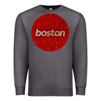 Charcoal Heather boston   simple red circle vintage Premium Sweatshirt - FloraArt