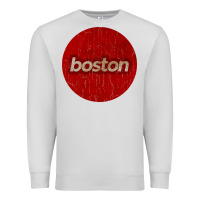 Dove Grey boston   simple red circle vintage Premium Sweatshirt - FloraArt