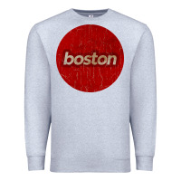Heather Grey boston   simple red circle vintage Premium Sweatshirt - FloraArt
