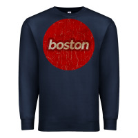 Navy boston   simple red circle vintage Premium Sweatshirt - FloraArt