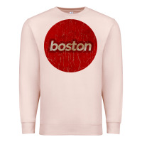 Pale Pink boston   simple red circle vintage Premium Sweatshirt - FloraArt