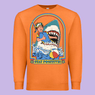 Stay Positive Classic Premium Sweatshirt Designed By Floraart