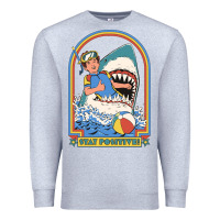 Heather Grey Stay Positive Classic Premium Sweatshirt - FloraArt