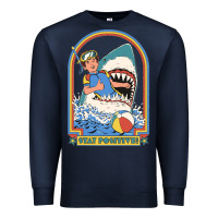 Navy Stay Positive Classic Premium Sweatshirt - FloraArt
