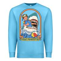 Ocean Blue Stay Positive Classic Premium Sweatshirt - FloraArt